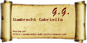 Gumbrecht Gabriella névjegykártya